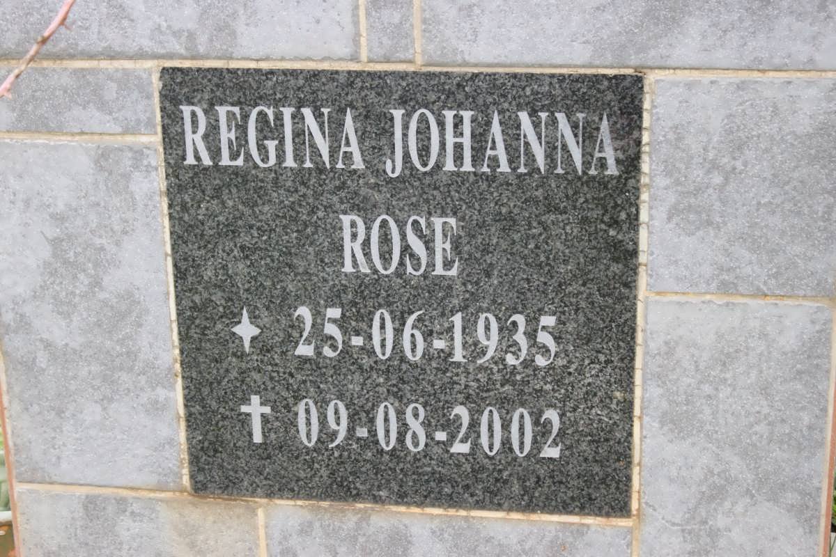 ROSE Regina Johanna 1935-2002