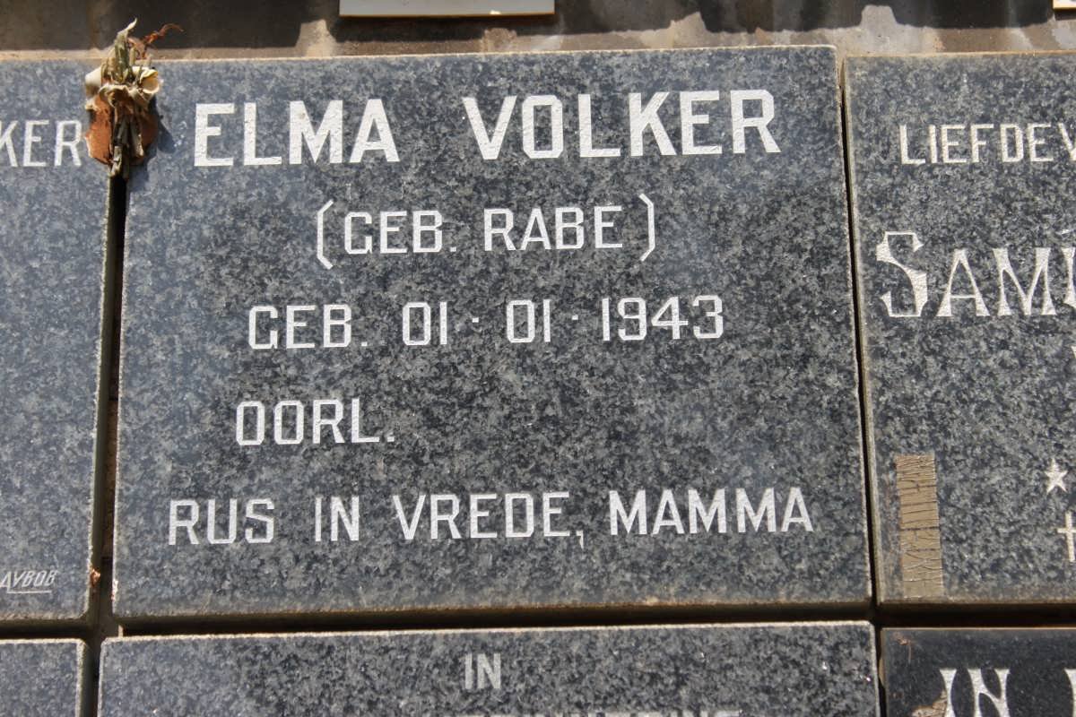 VOLKER Elma nee RABE 1943 -