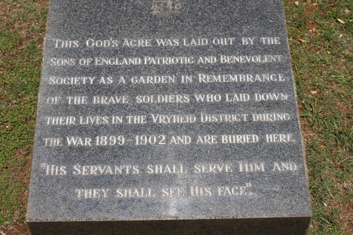 2. Garden of Remembrance - War 1899-1902