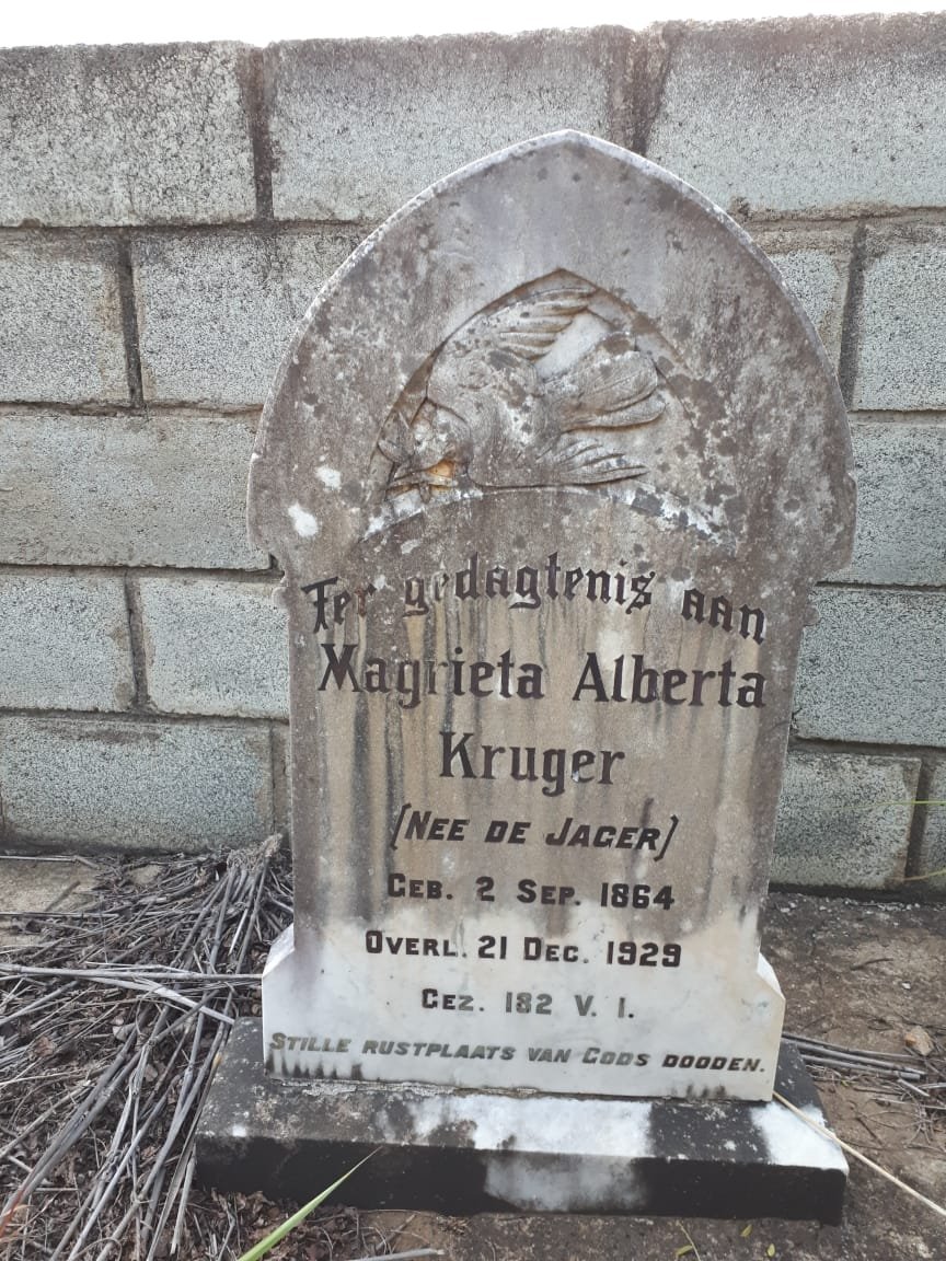 KRUGER Magrieta Alberta nee DE JAGER 1864-1929