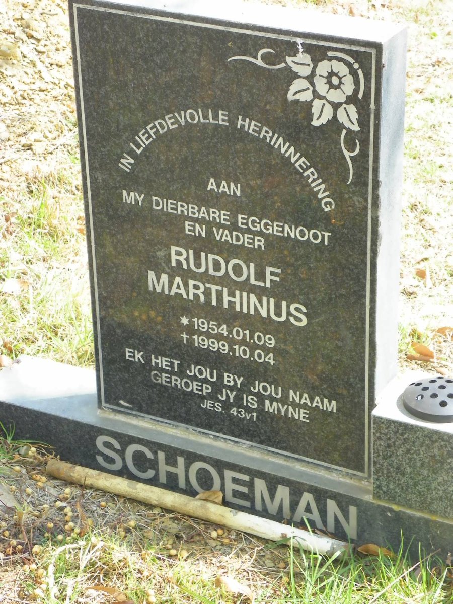 SCHOEMAN Rudolf Marthinus 1954-1999