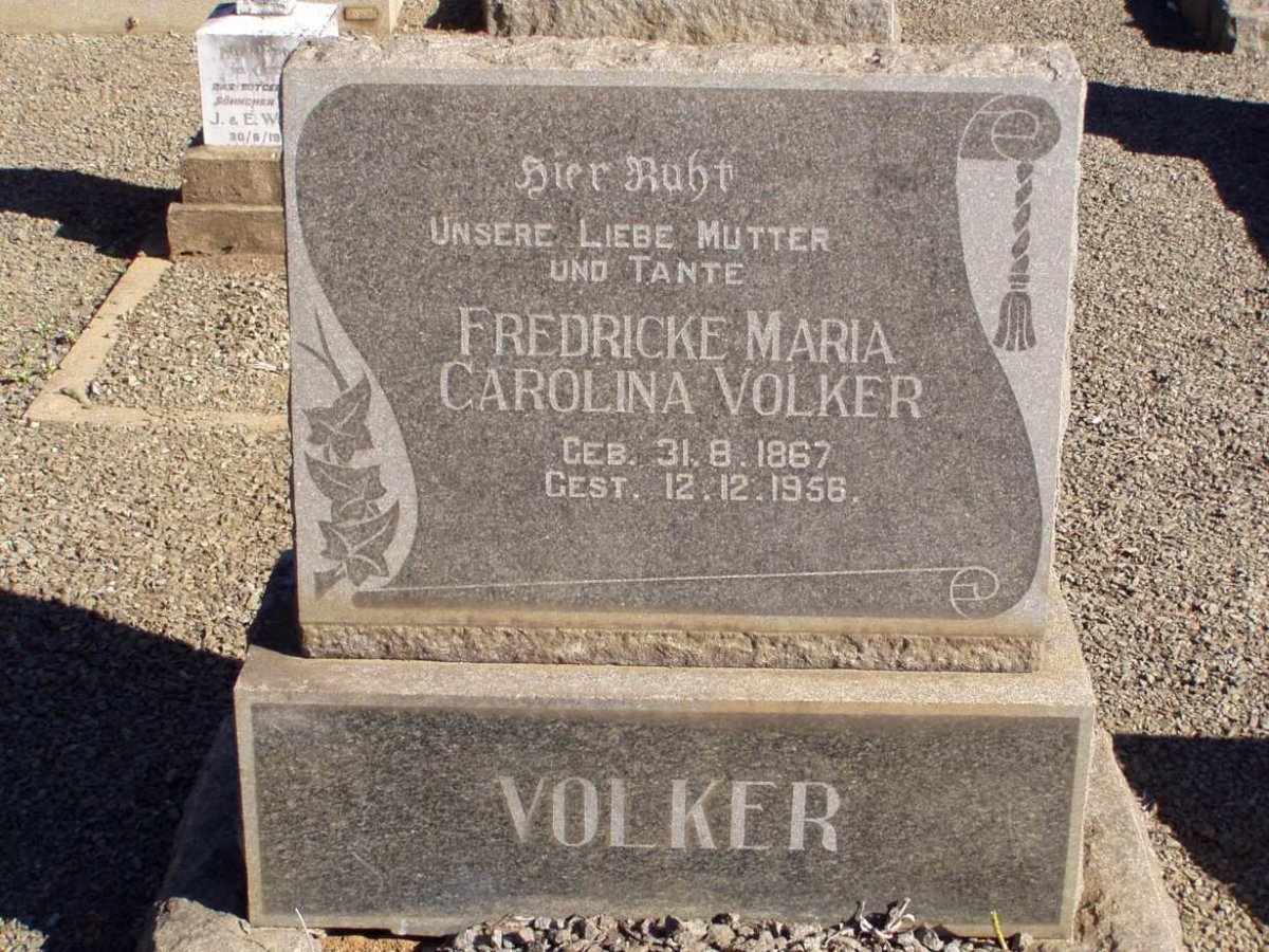 VOLKER Friederike Maria Carolina 1867-1958