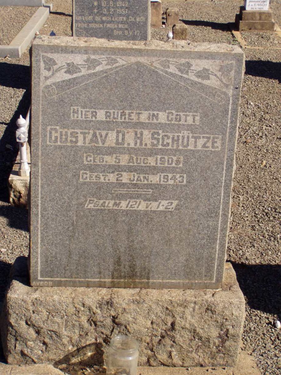 SCHUTZE Gustav D.H. 1905-1943
