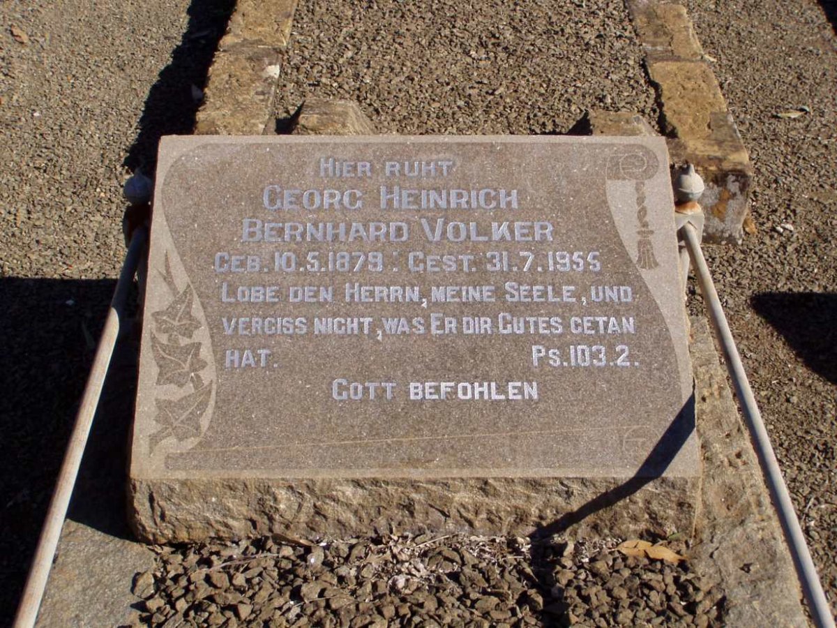 VOLKER Georg Heinrich Bernhard 1879-1955