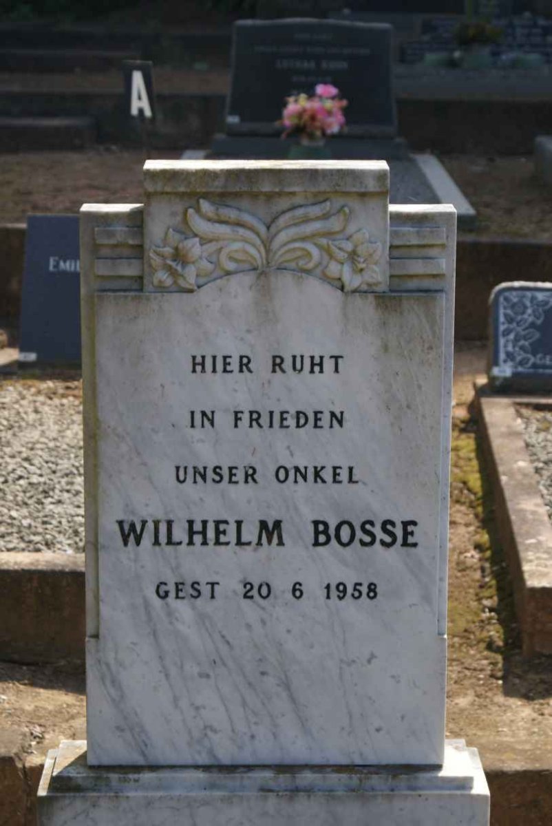 BOSSE Wilhelm -1958