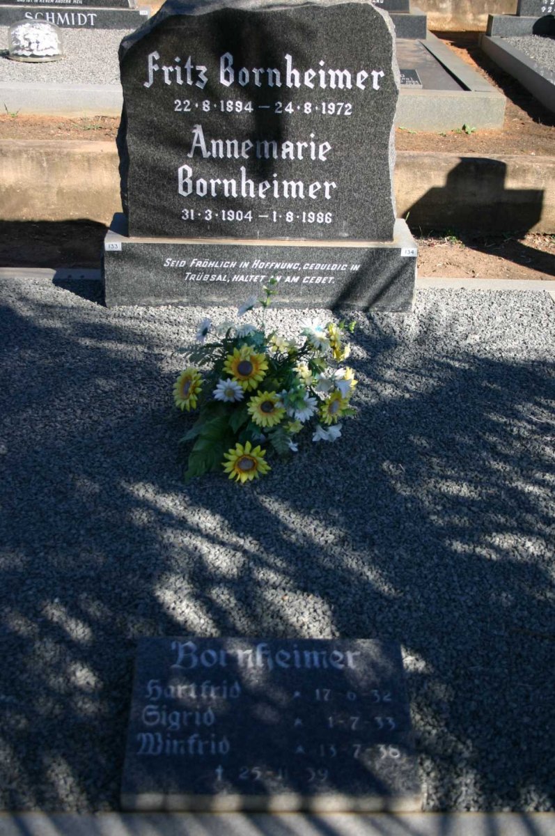 BORNHEIMER Fritz 1894-1972 &amp; Annemarie 1904-1986