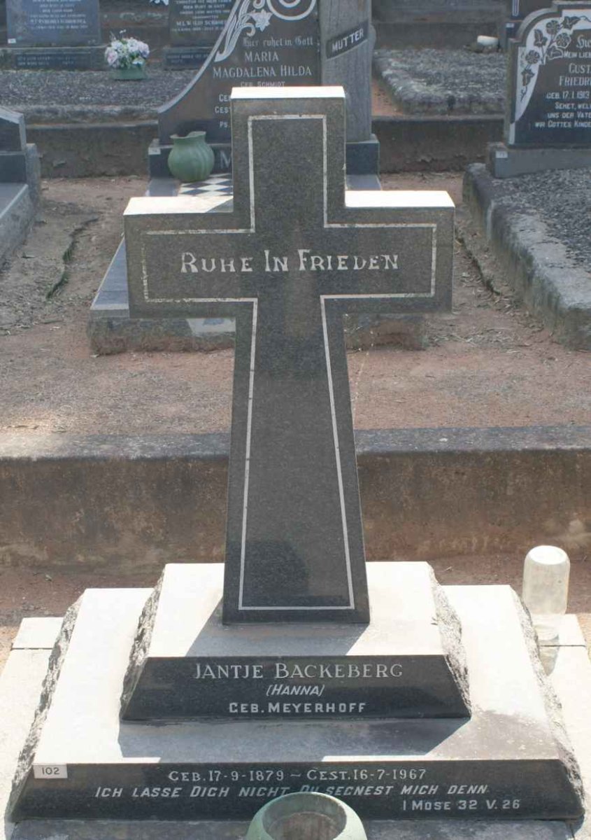 BACKEBERG Jantje nee MEYERHOFF 1879-1967