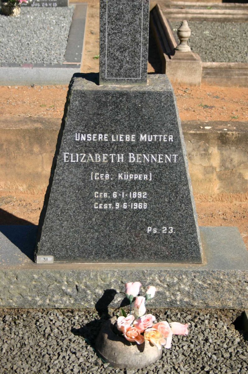 BENNENT Elizabeth nee KÜPPER 1892-1968