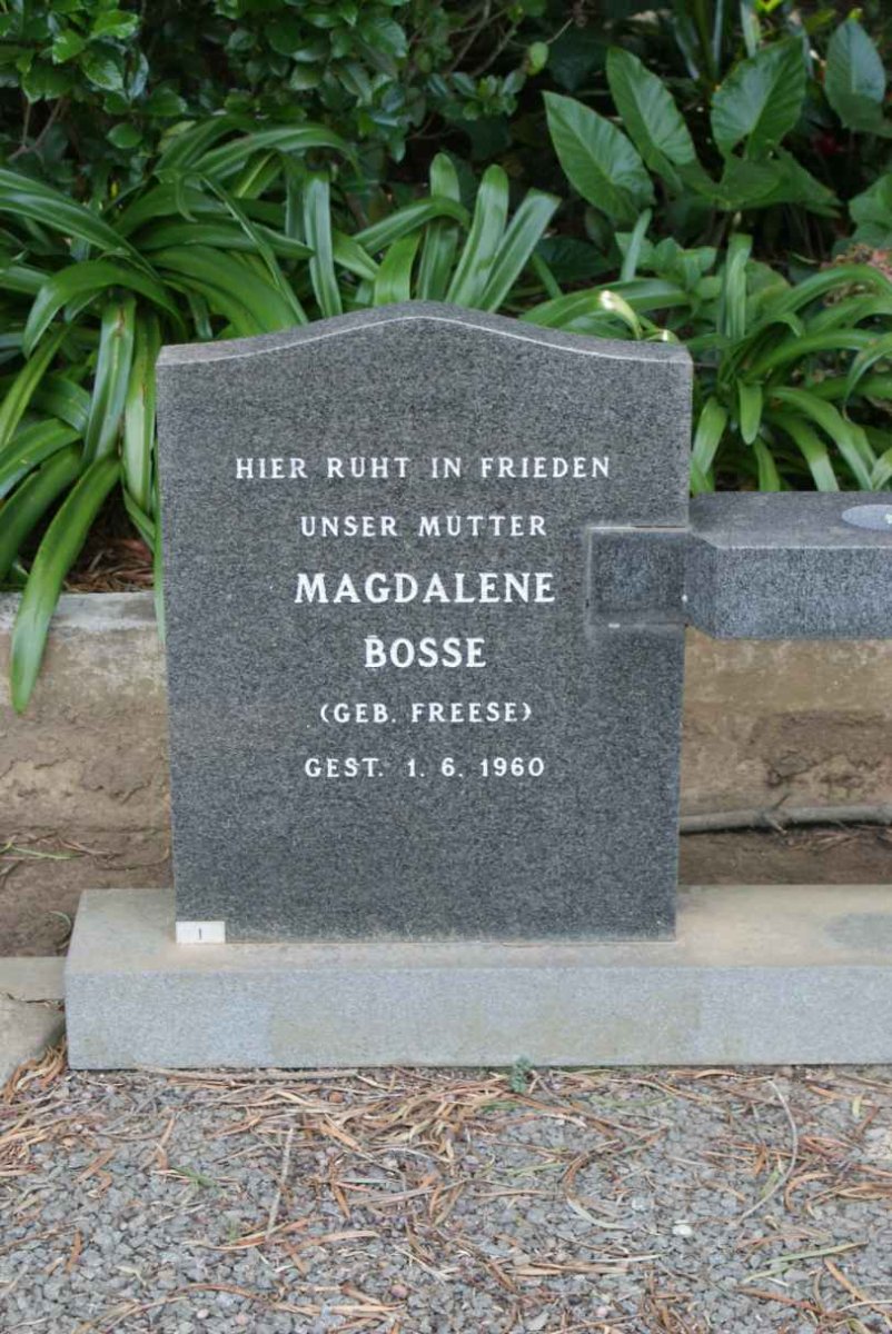 BOSSE Magdalene nee FREESE -1960