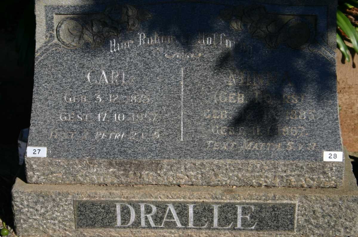 DRALLE Carl 1875-1957 &amp; M? Rohrs 1885-1967