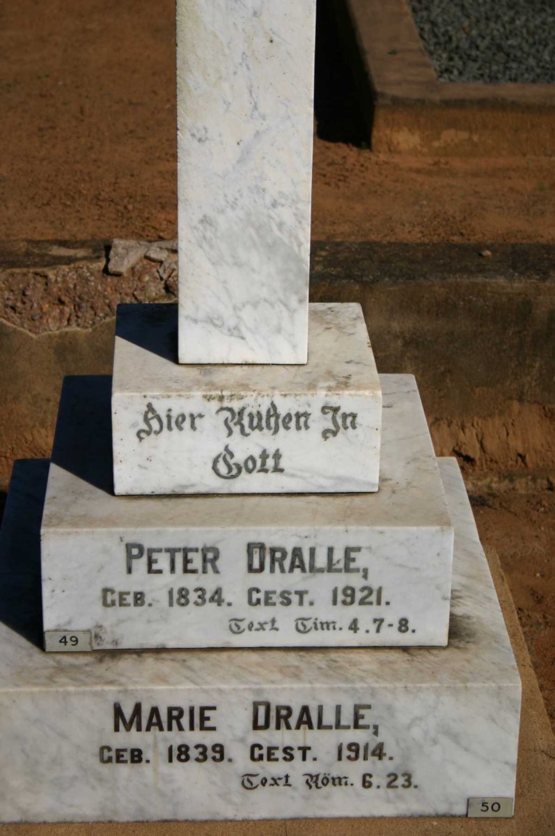 DRALLE Peter 1834-1921 &amp; Marie 1839-1914