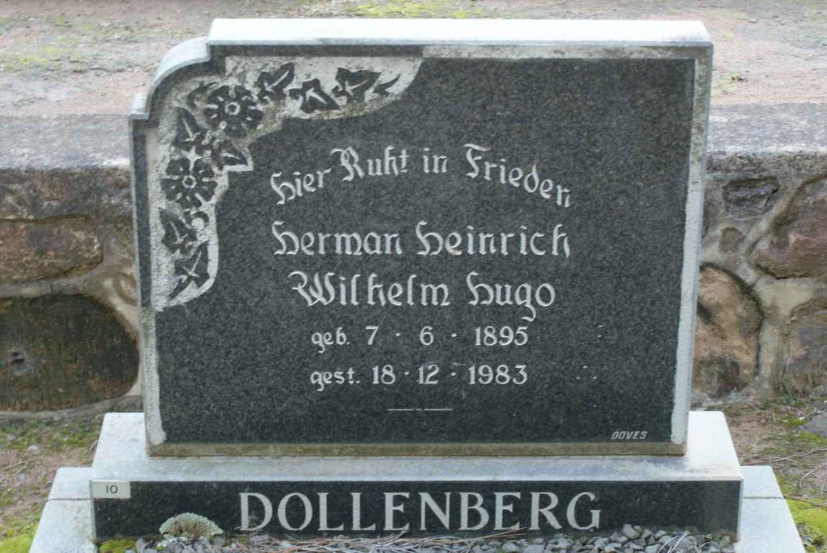 DOLLENBERG Herman Heinrich Wilhelm Hugo 1895-1983