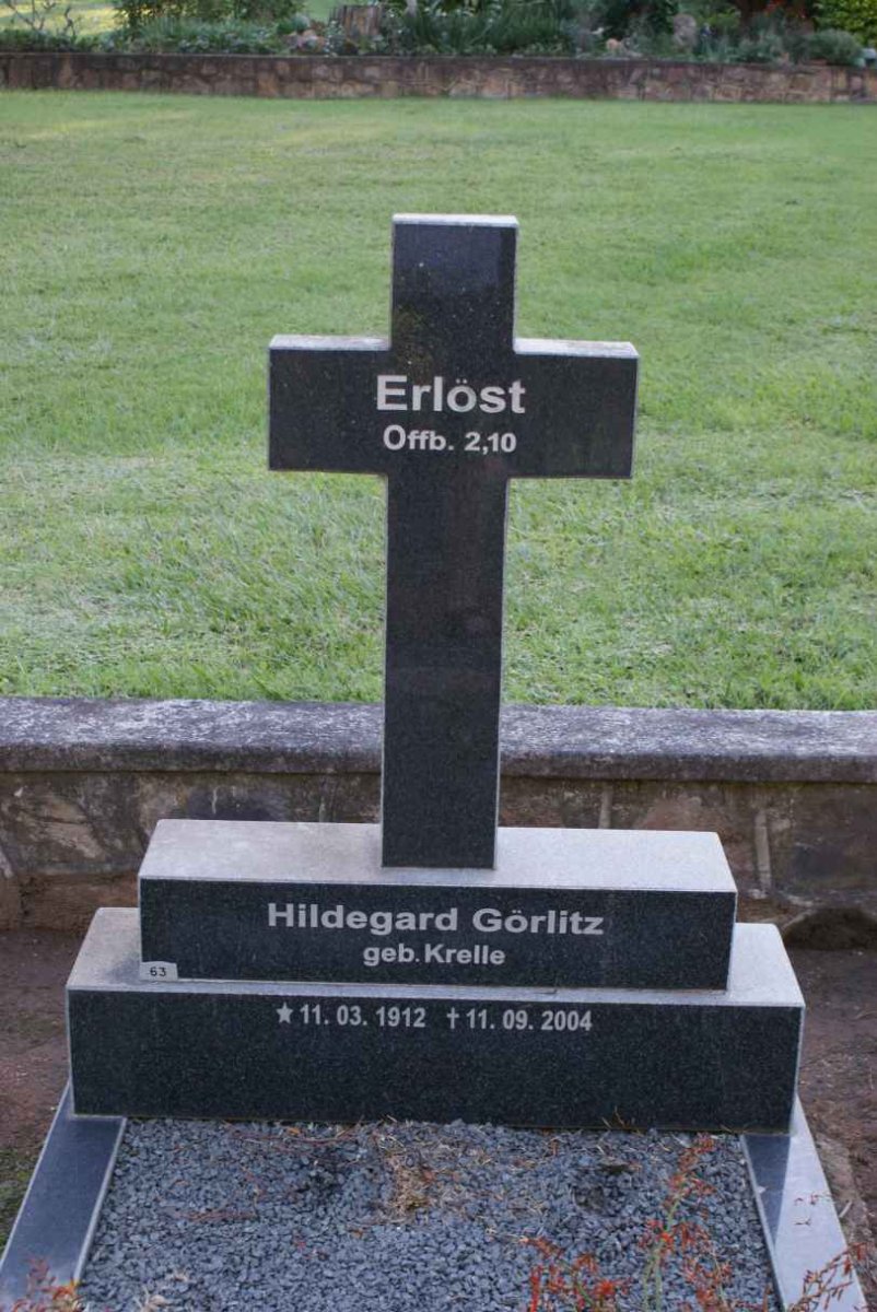 GORLITZ Hildegard nee KRELLE 1912-2004