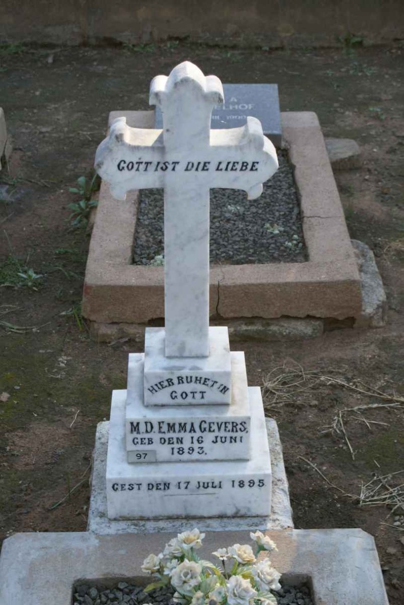 GEVERS M.D. Emma 1893-1895