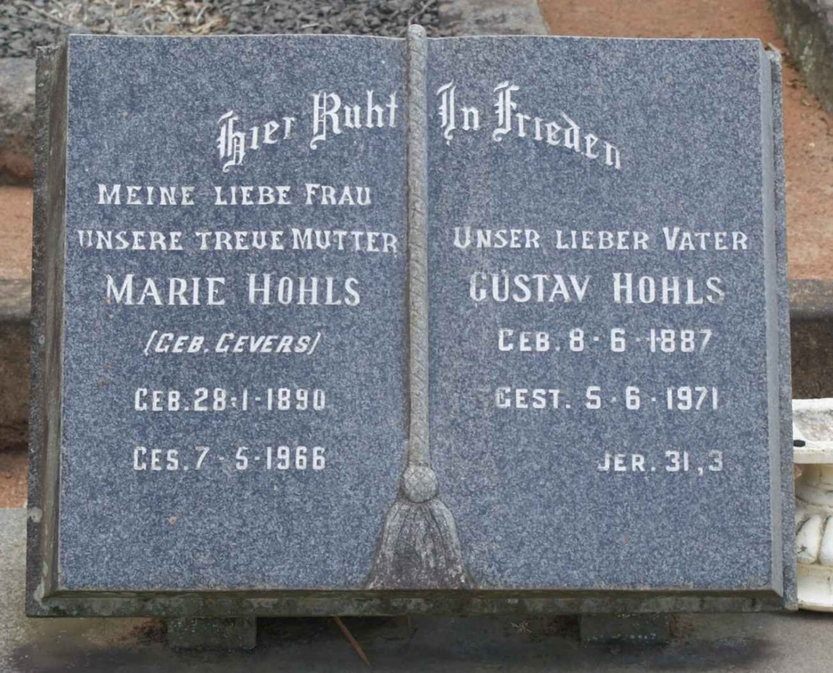 HOHLS Gustav 1887-1971 &amp; Marie GEVERS 1890-1966