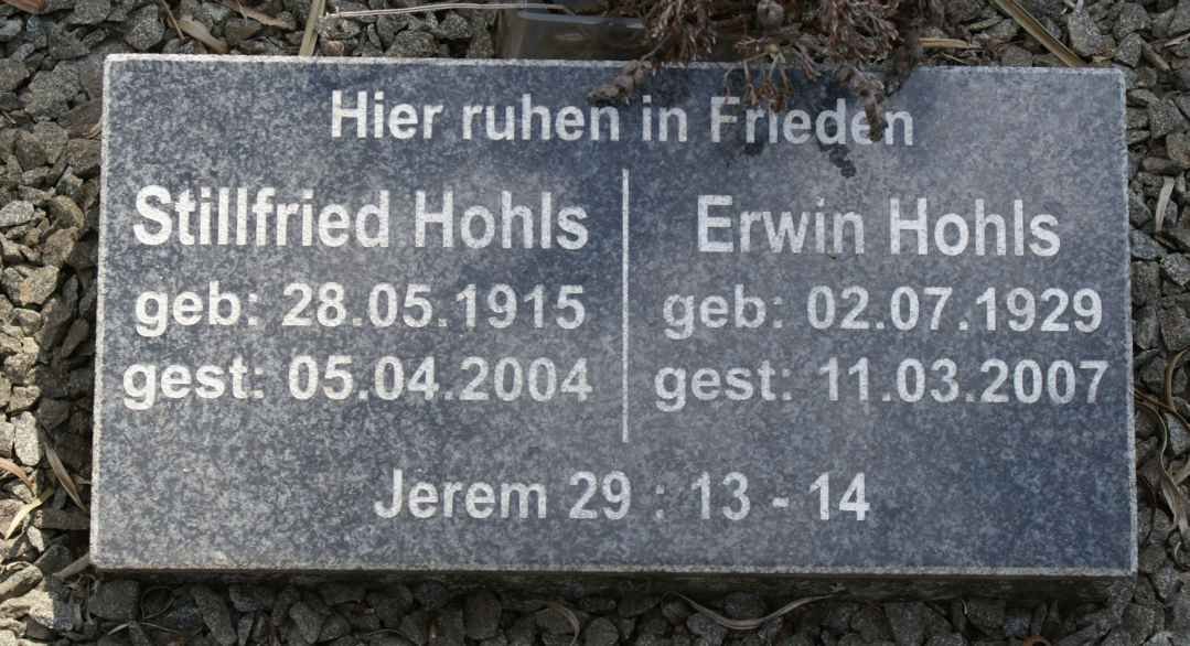 HOHLS Erwin 1929-2007 &amp; Stillfried 1915-2004
