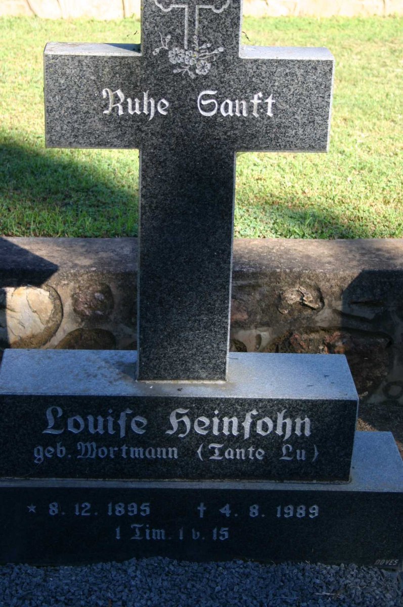 HEINFOHN Louife nee WORTMANN 1895-1989