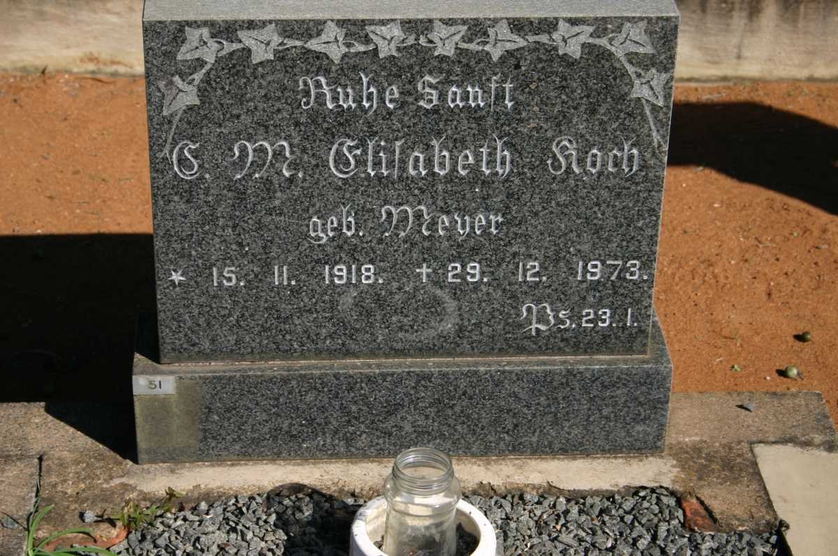KOCH C.M. Elisabeth nee MEYER 1918-1973