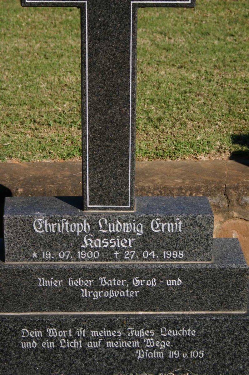 KASSIER Christoph Ludwig Ernst 1900-1998