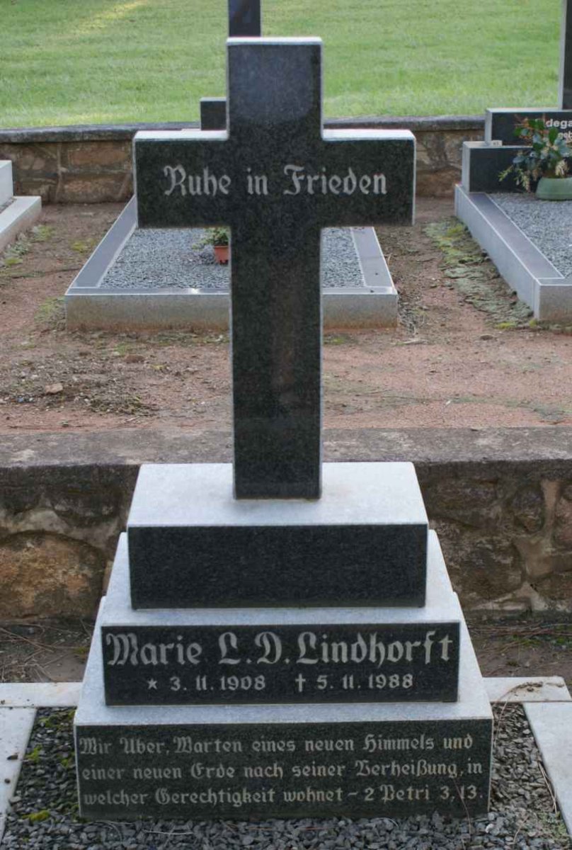 LINDHORST Marie L.D. 1908-1988