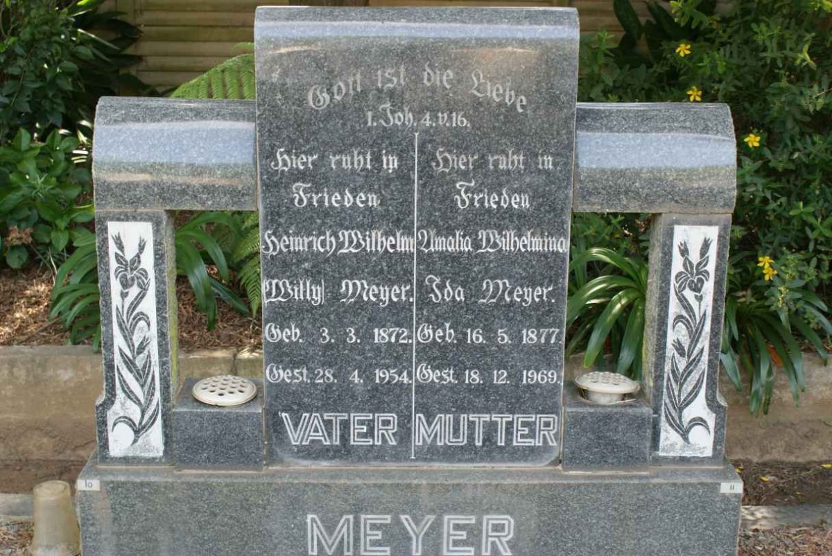 MEYER Heinrich Wilhelm 1872-1954 &amp; Amalia Wilhelmina Ida 1877-1969