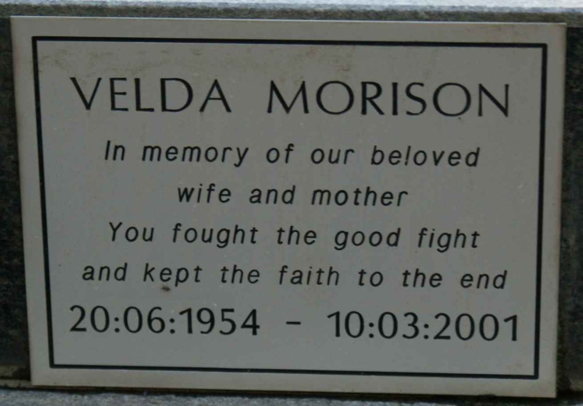 MORISON Velda 1954-2001