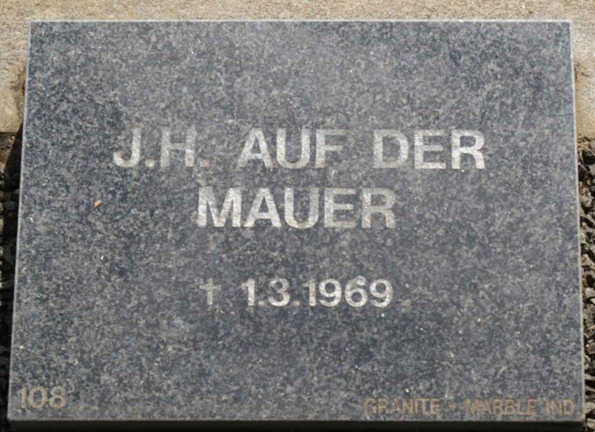 MAUER J.H., auf der -1969