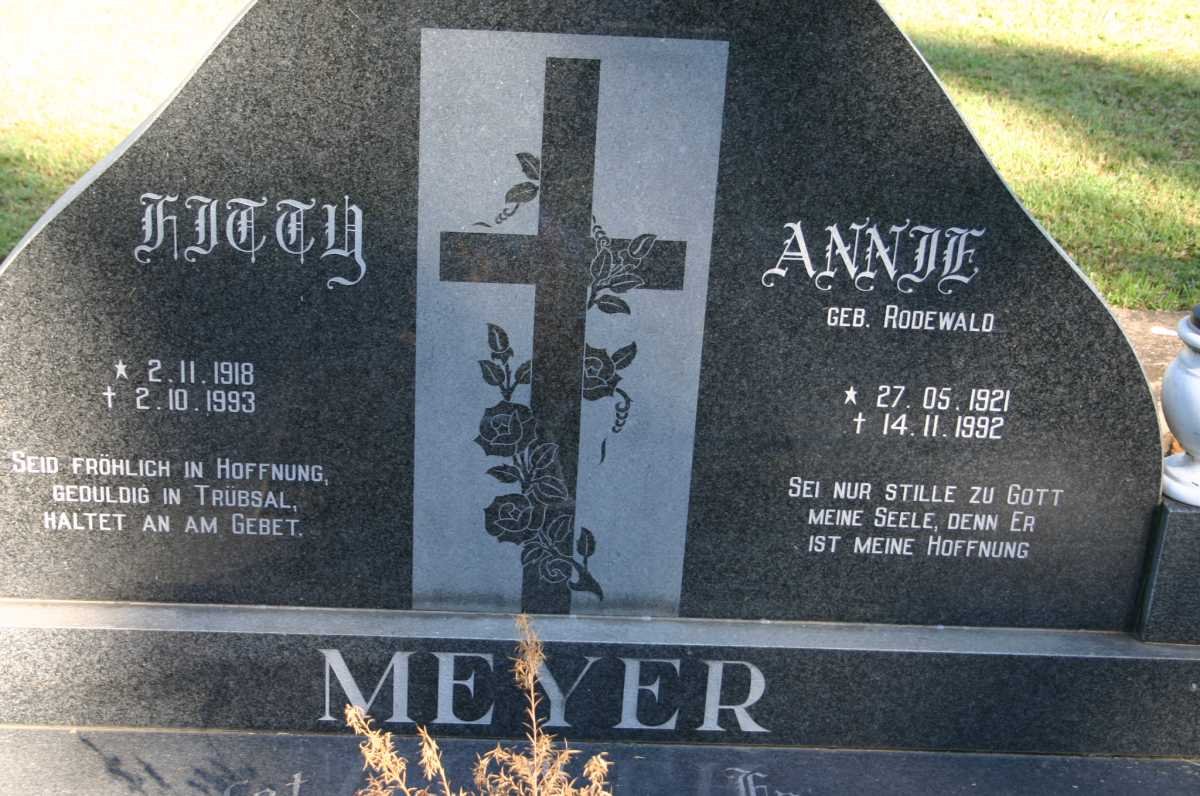 MEYER Hitty 1918-1993 &amp; Annie RODEWALD 1921-1992