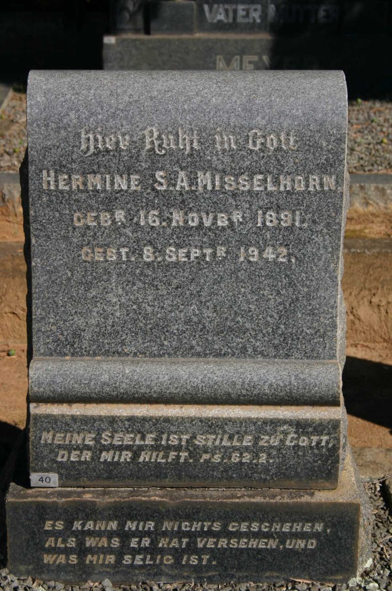 MISSELHORN Hermine S.A. 1891-1942
