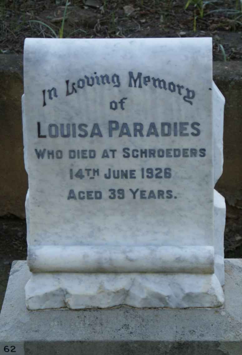 PARADIES Louisa -1926