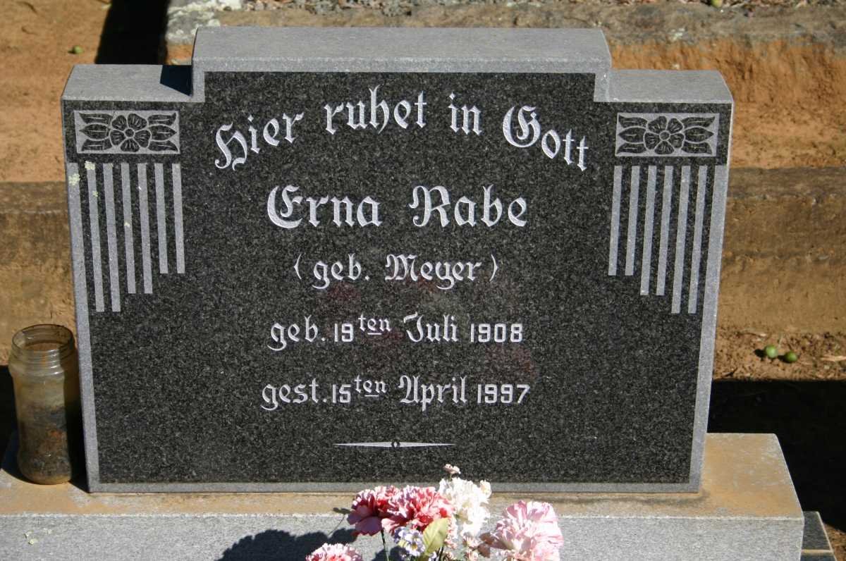 RABE Erna nee MEYER 1908-1997
