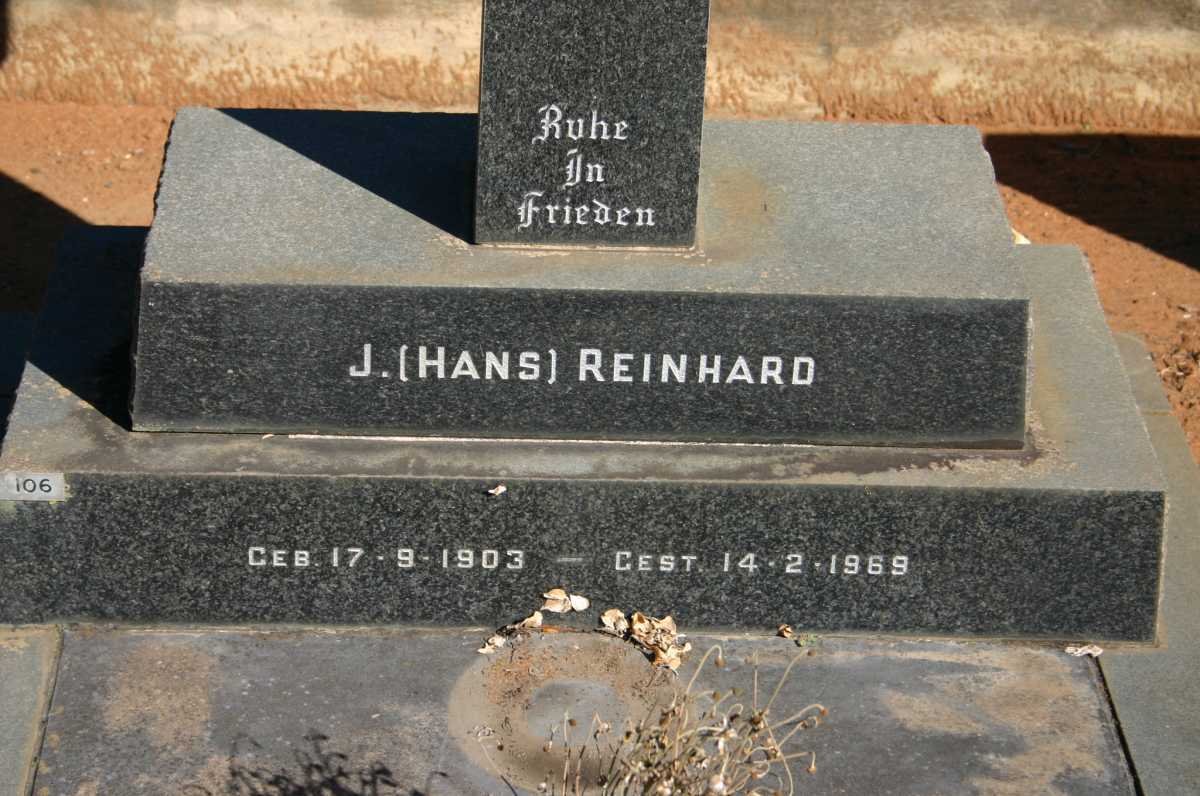 REINHARD J. 1903-1969