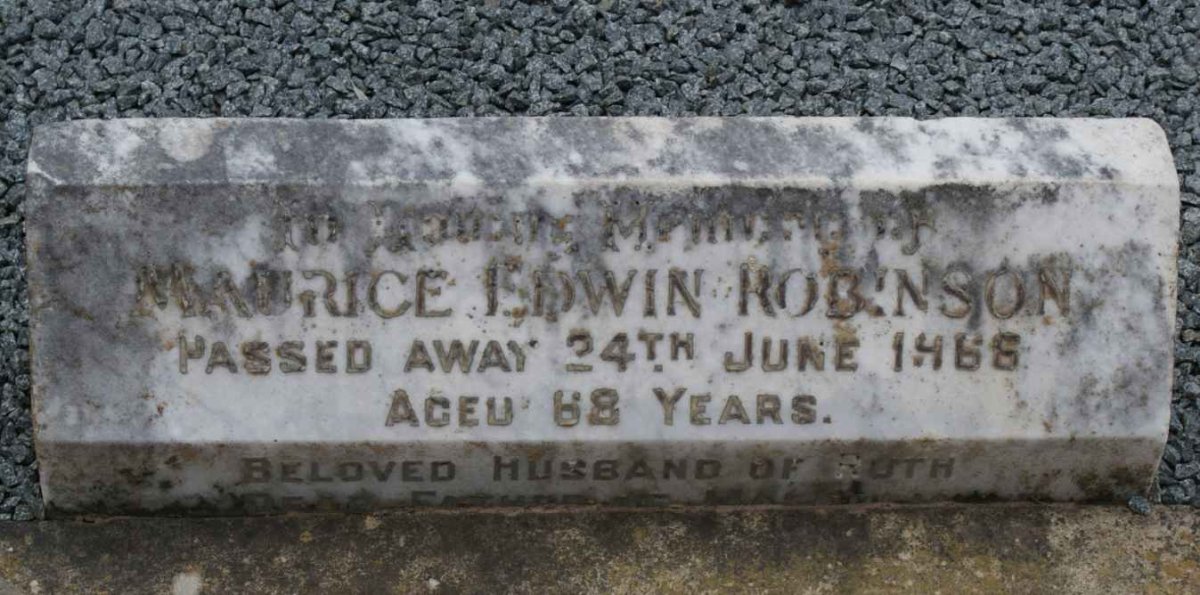 ROBINSON Maurice Edwin -1966