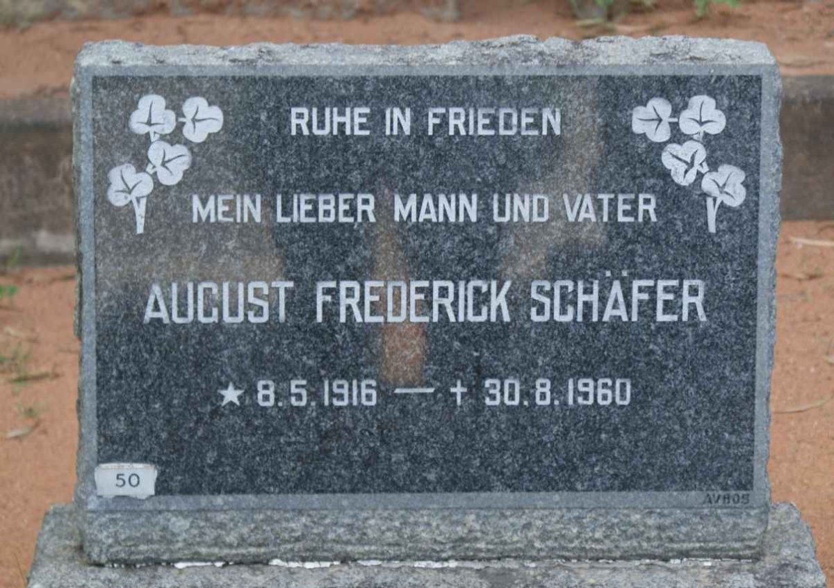 SCHAFER August Frederick 1916-1960
