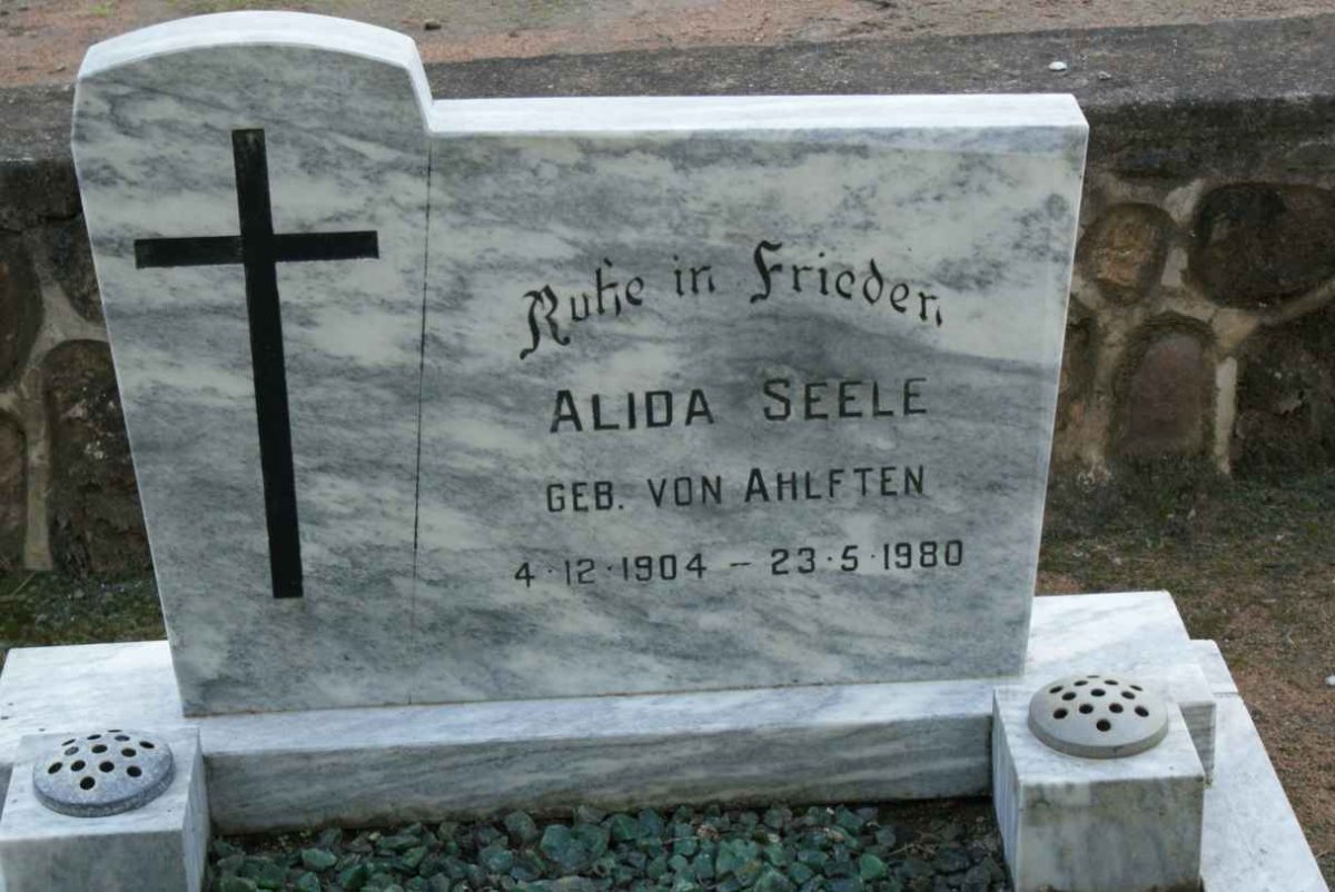 SEELE Alida nee VON AHLFTEN 1904-1980