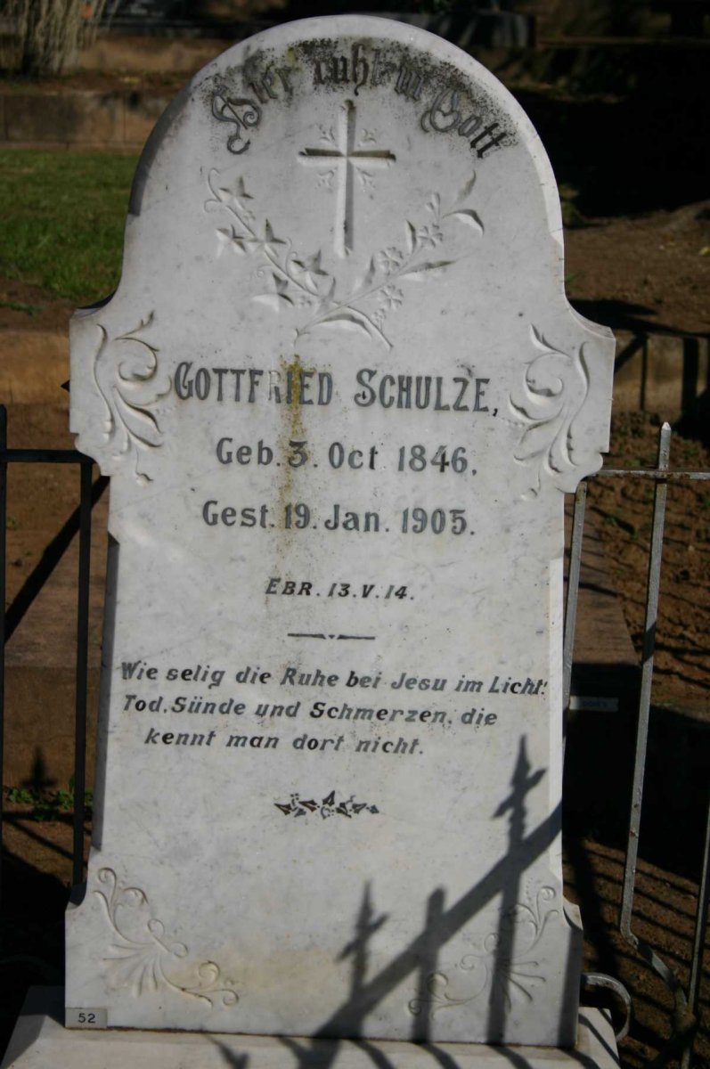 SCHULZE Gottfried 1846-1905