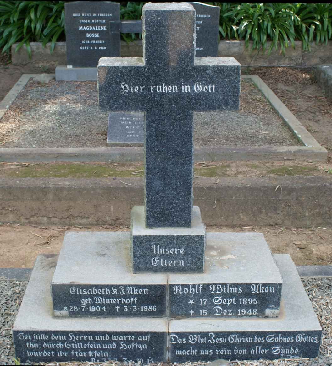 UKEN Rohlf Wilms 1895-1948 &amp; Elisabeth F. WINTERHOFF 1904-1986