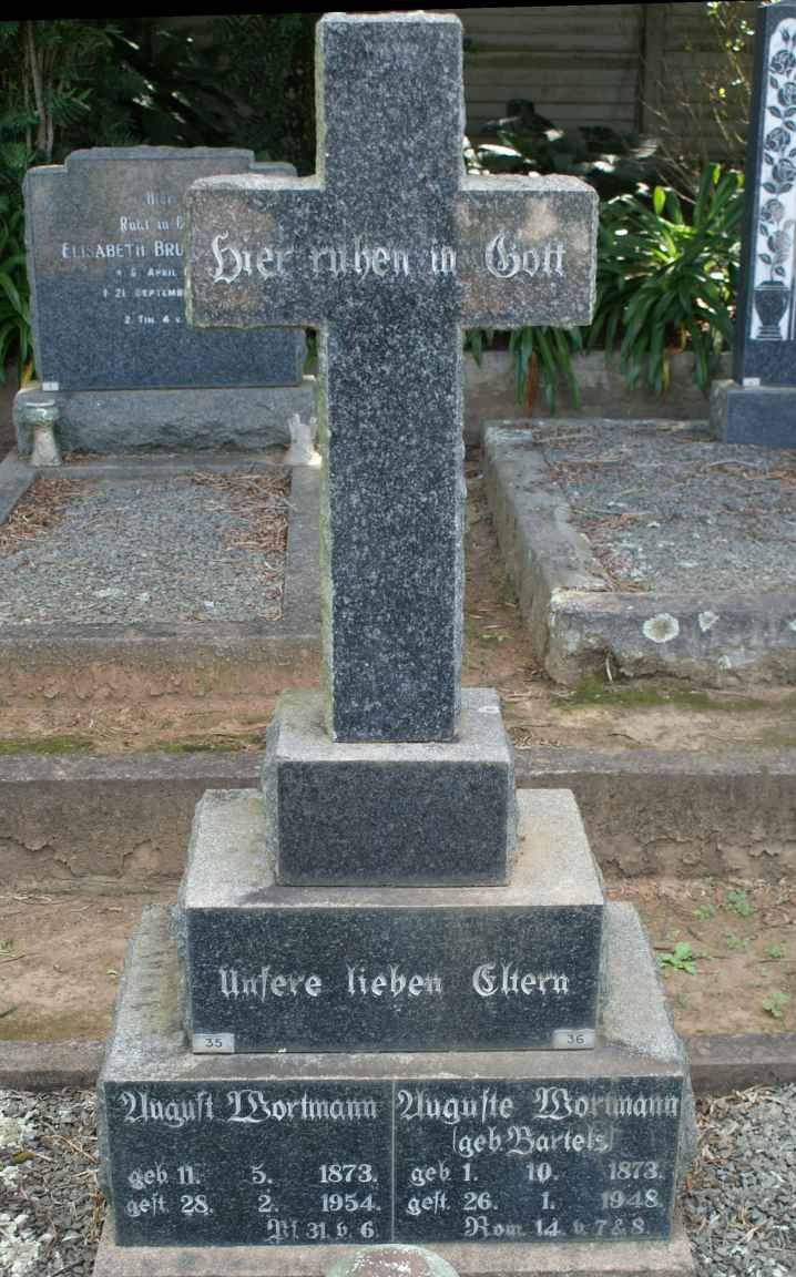 WORTMANN August 1873-1954 &amp; Auguste BARTELS 1873-1948