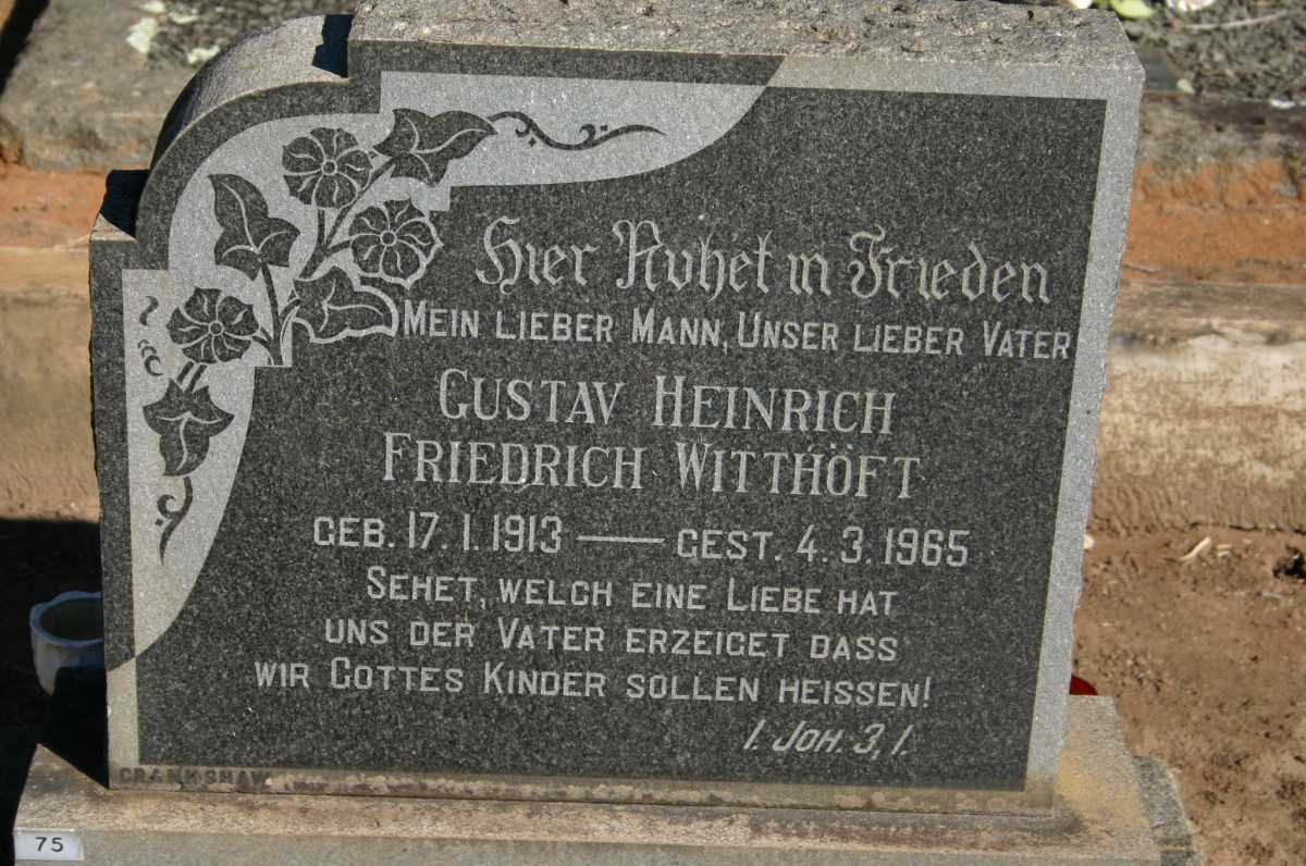 WITTHÖFT Gustav Heinrich Friedrich 1913-1965