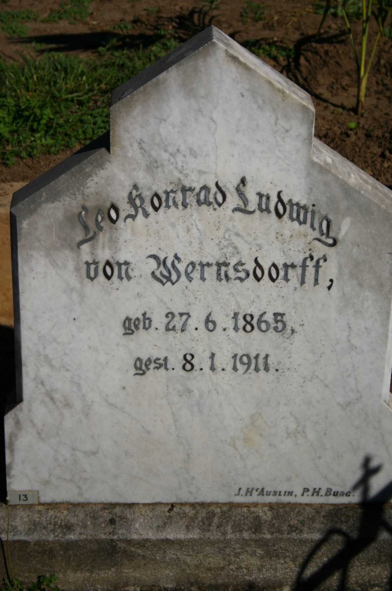 WERNSDORFF Leo Konrad Ludwig, von 1865-1911