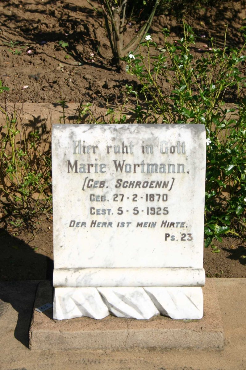 WORTMANN Marie nee SCHRÖENN 1870-1925