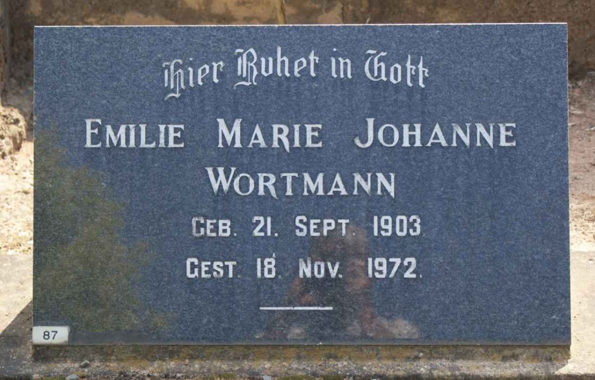 WORTMANN Emilie Marie Johanne 1903-1972