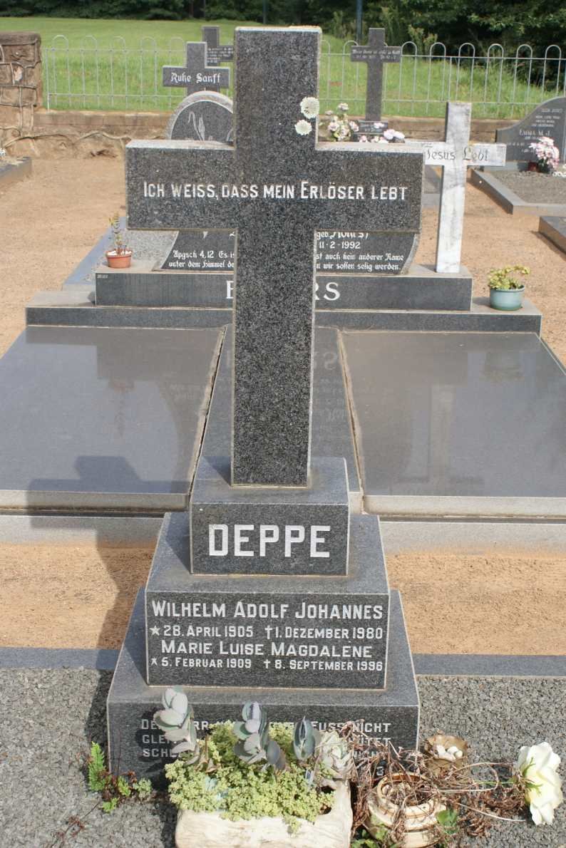 DEPPE Wilhelm Adolf Johannes 1905-1980 &amp; Marie Luise Magdalene 1909-1996