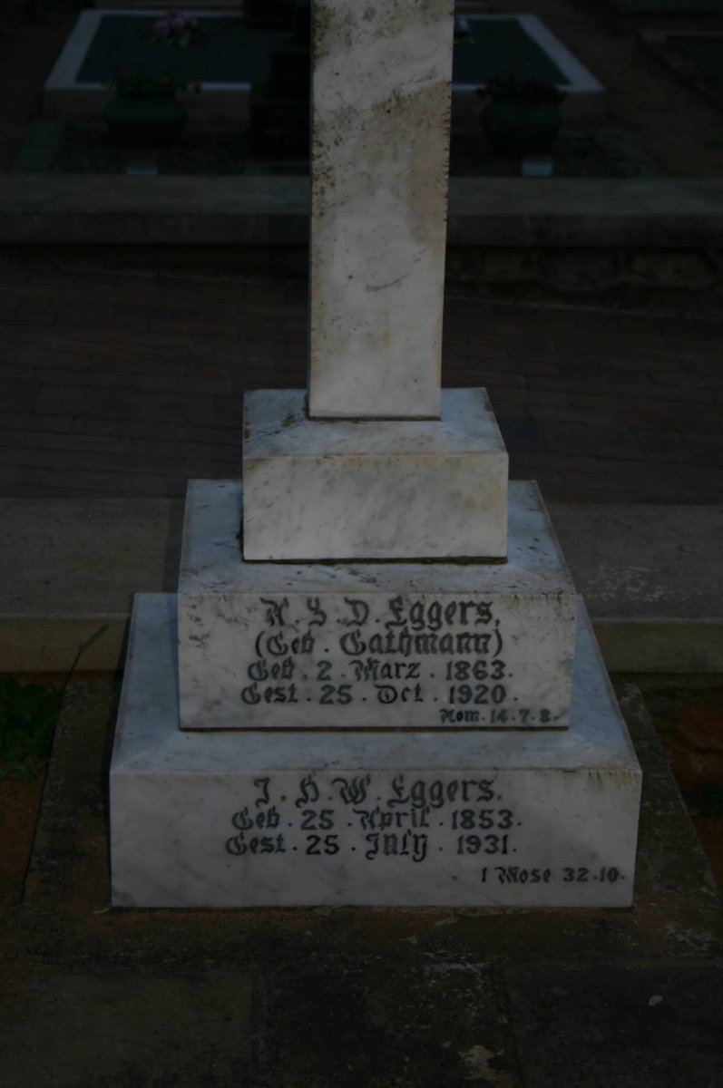 EGGERS J.H.W. 1853-1931 &amp; N.S.D. GATHMANN 1863-1920