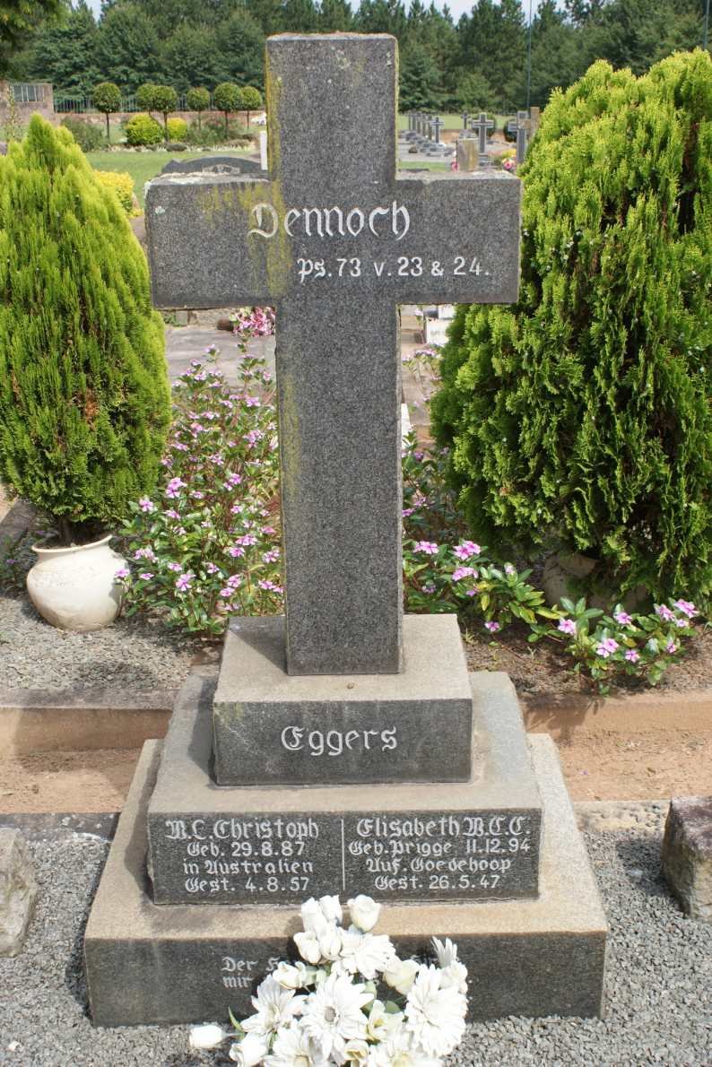 EGGERS W.L. Christoph 1887-1957 &amp; Elizabeth W.C.C. PRIGGE 1894-1947 