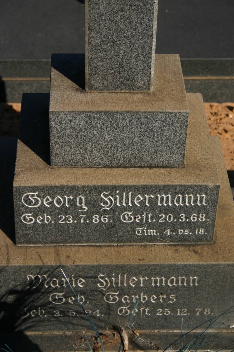 HILLERMANN Georg 1886-1968 &amp; Marie GARBERS 1894-1978