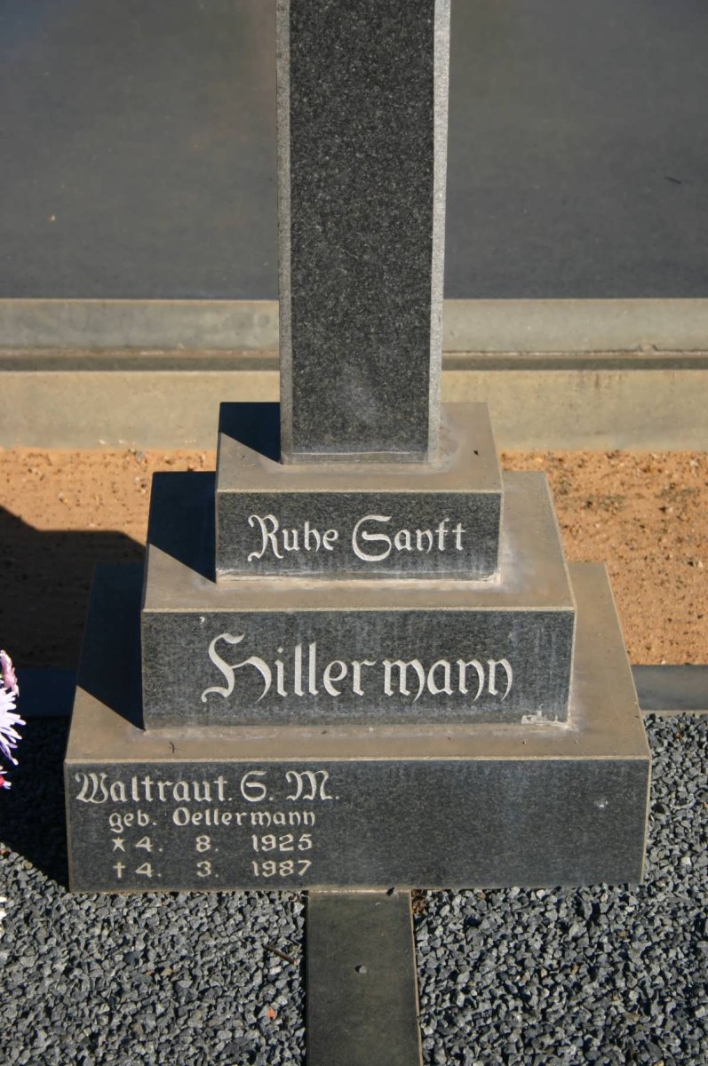 HILLERMANN Waltraut G.M. nee OELLERMANN 1925-1987