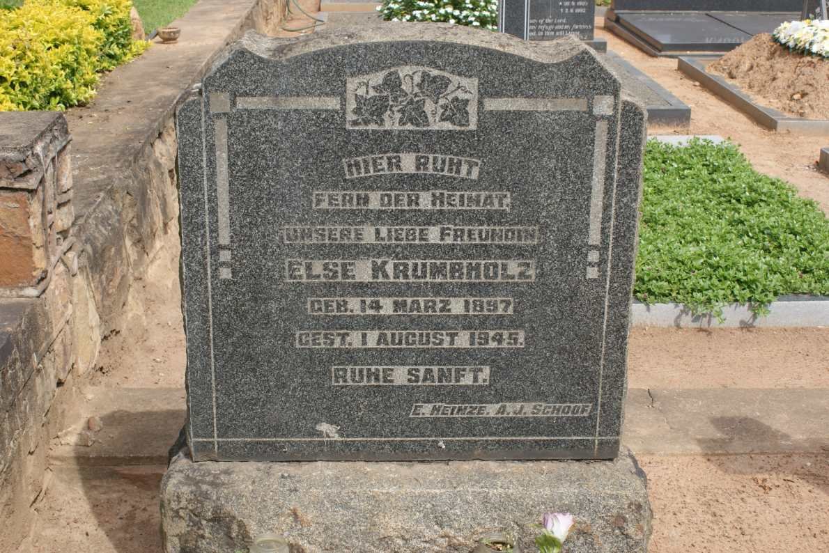 KRUMBHOLZ Else 1897-1945