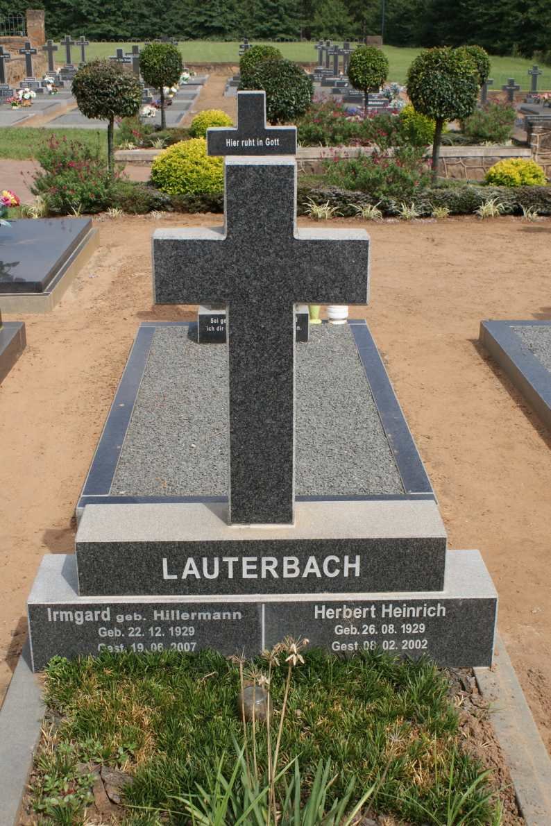 LAUTERBACH Herbert Heinrich 1929-2002 &amp; Irmgard HILLERMANN 1929-2007