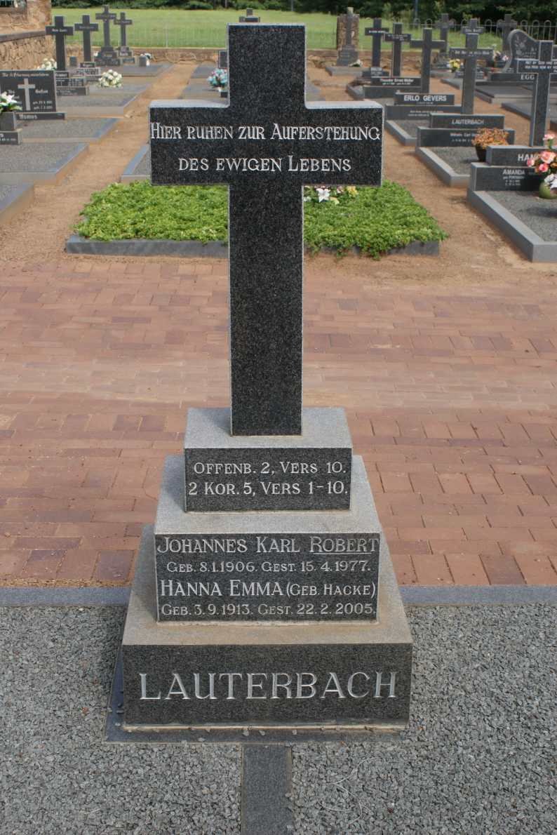 LAUTERBACH Johannes Karl Robert 1906-1977 &amp; Hanna Emma HACKE 1913-2005